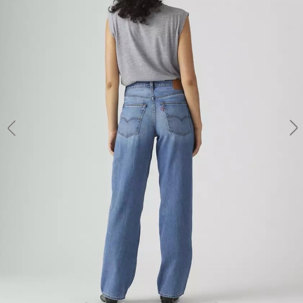 BAGGY DAD LINEN+ DENIM LIGHTWEIGHT WOMEN'S JEANS - Picture 2 of 3